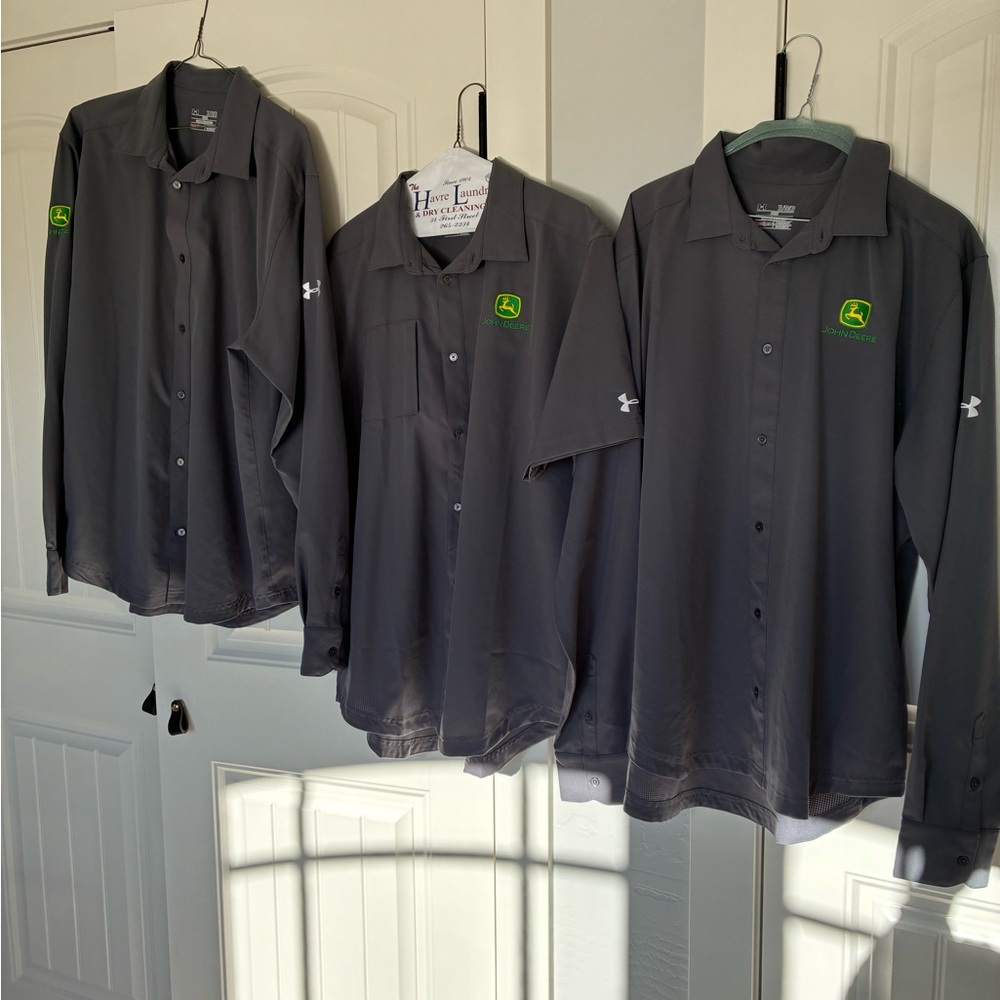 John Deere under armor brand new shirts for all three they are all sold out